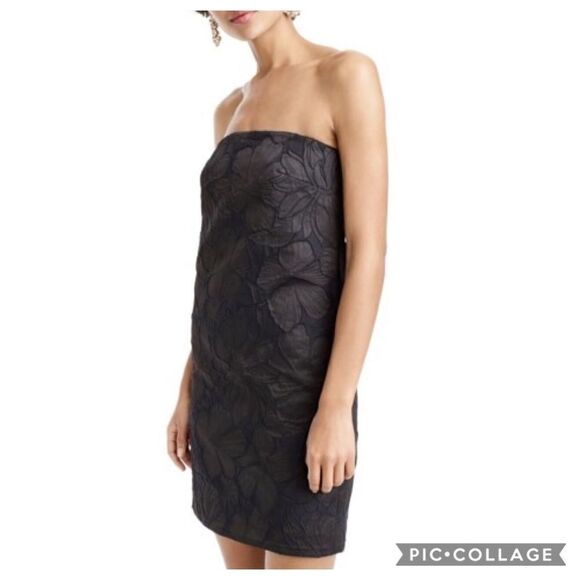 J.Crew Sz 4P Embossed floral convertible dress - Picture 1 of 2